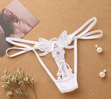 Lace Open Crotch Panties Straps Bow Tie Free Size - Easy Pickins Store