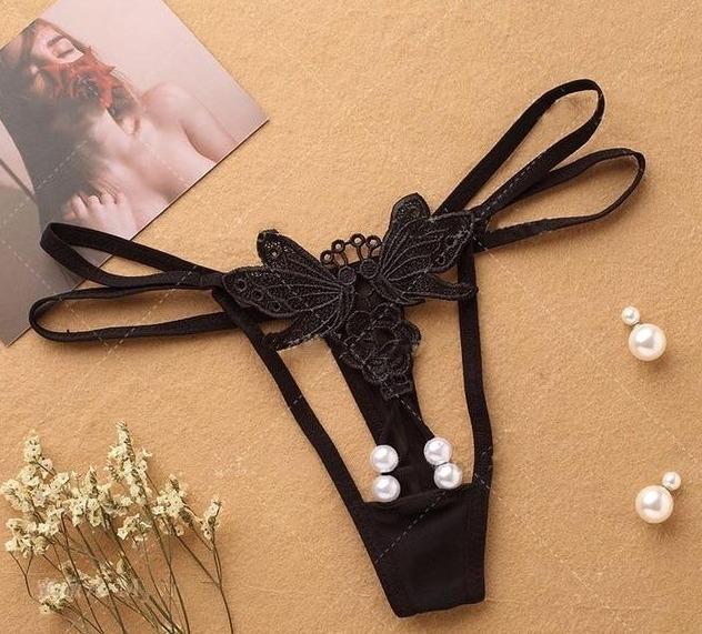 Lace Open Crotch Panties Straps Bow Tie Free Size - Easy Pickins Store