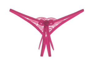 Lace Open Crotch Panties Straps Bow Tie Free Size - Easy Pickins Store