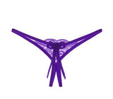 Lace Open Crotch Panties Straps Bow Tie Free Size - Easy Pickins Store