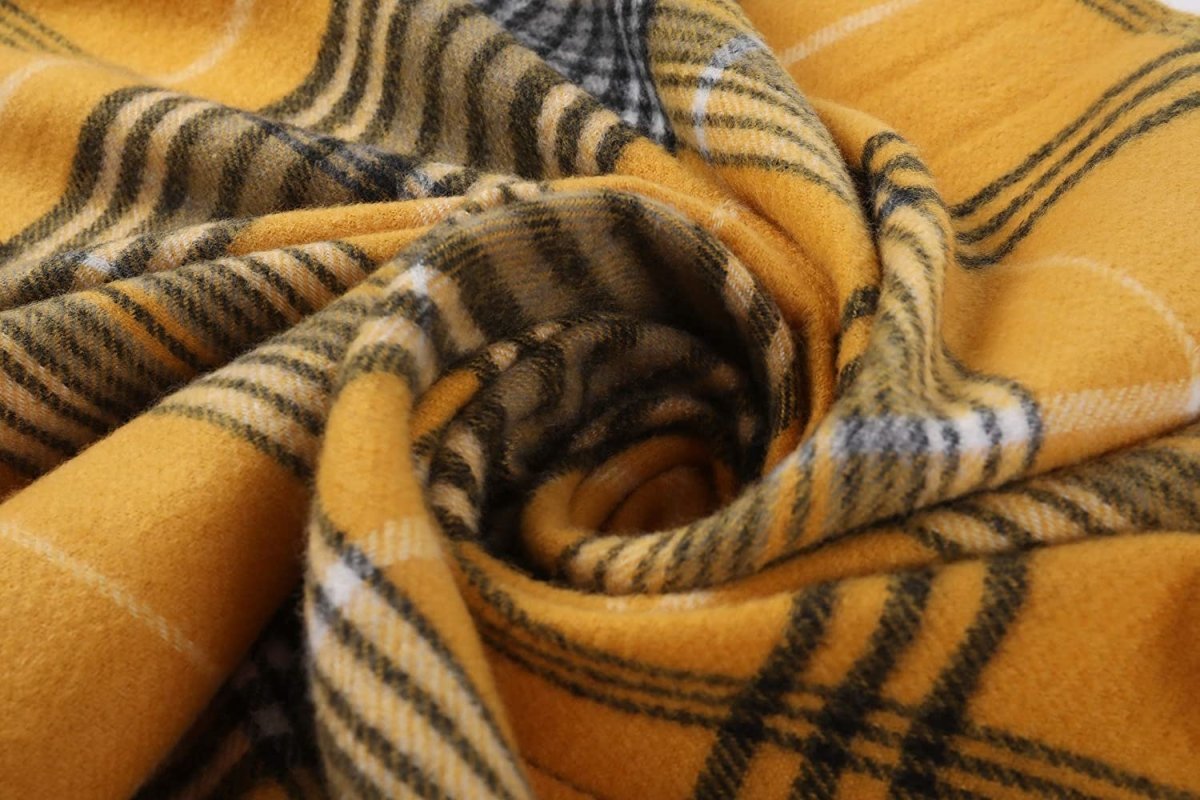 Large Blanket Scarf Cozy Plaid Tartan Wrap Super Soft Shawl Cape - Easy Pickins Store