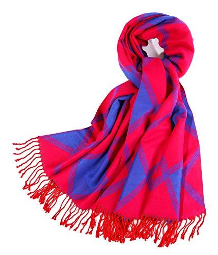 Large Blanket Scarf Cozy Plaid Tartan Wrap Super Soft Shawl Cape - Easy Pickins Store