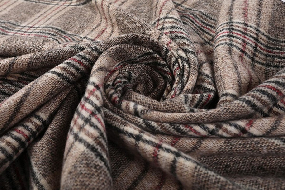 Large Blanket Scarf Cozy Plaid Tartan Wrap Super Soft Shawl Cape - Easy Pickins Store
