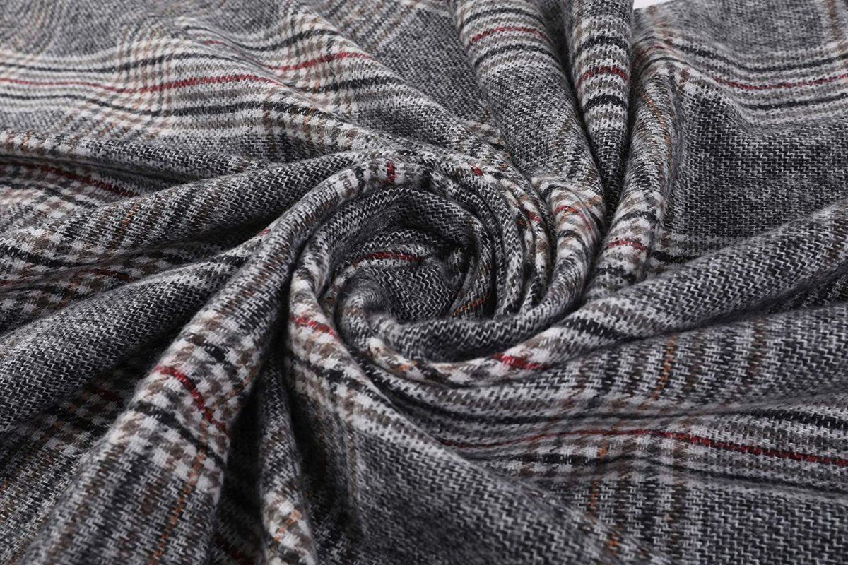 Large Blanket Scarf Cozy Plaid Tartan Wrap Super Soft Shawl Cape - Easy Pickins Store
