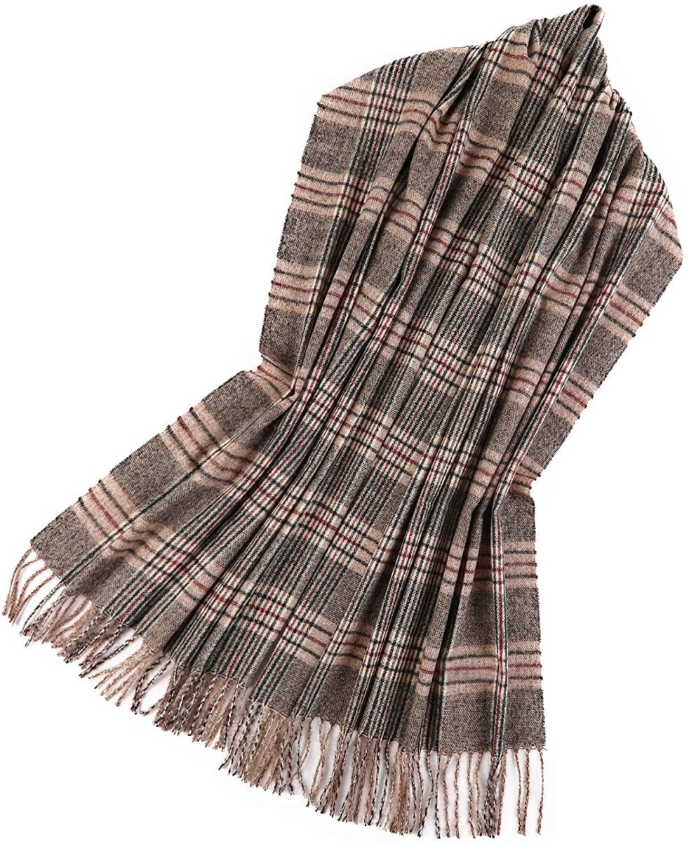 Large Blanket Scarf Cozy Plaid Tartan Wrap Super Soft Shawl Cape - Easy Pickins Store