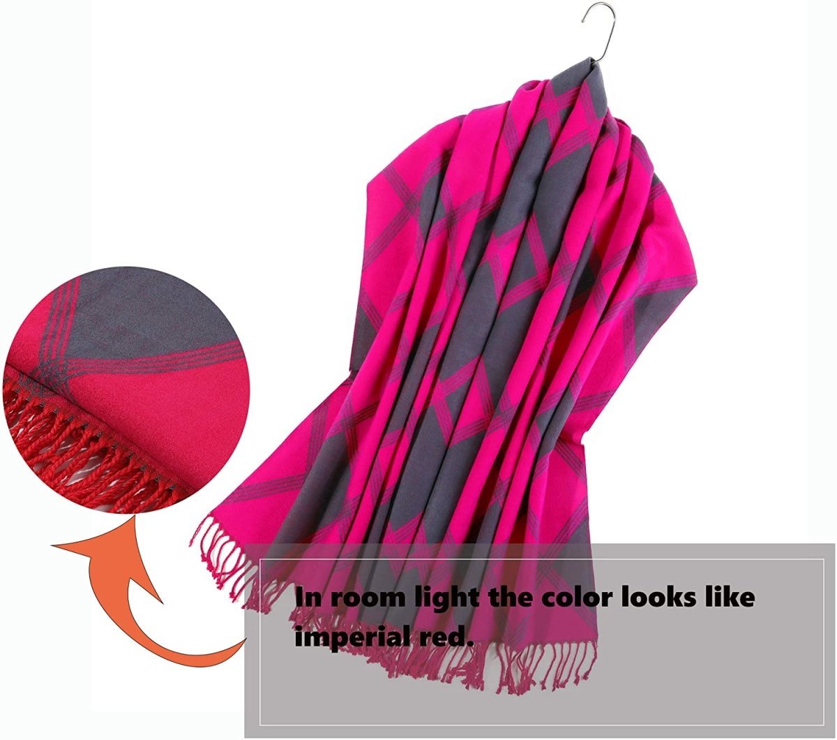 Large Blanket Scarf Cozy Plaid Tartan Wrap Super Soft Shawl Cape - Easy Pickins Store