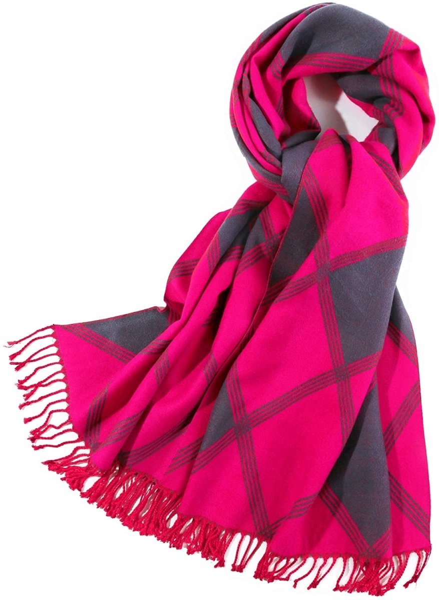 Large Blanket Scarf Cozy Plaid Tartan Wrap Super Soft Shawl Cape - Easy Pickins Store
