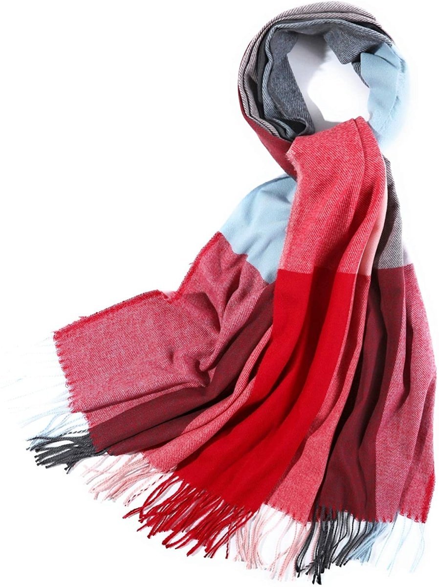 Large Blanket Scarf Cozy Plaid Tartan Wrap Super Soft Shawl Cape - Easy Pickins Store