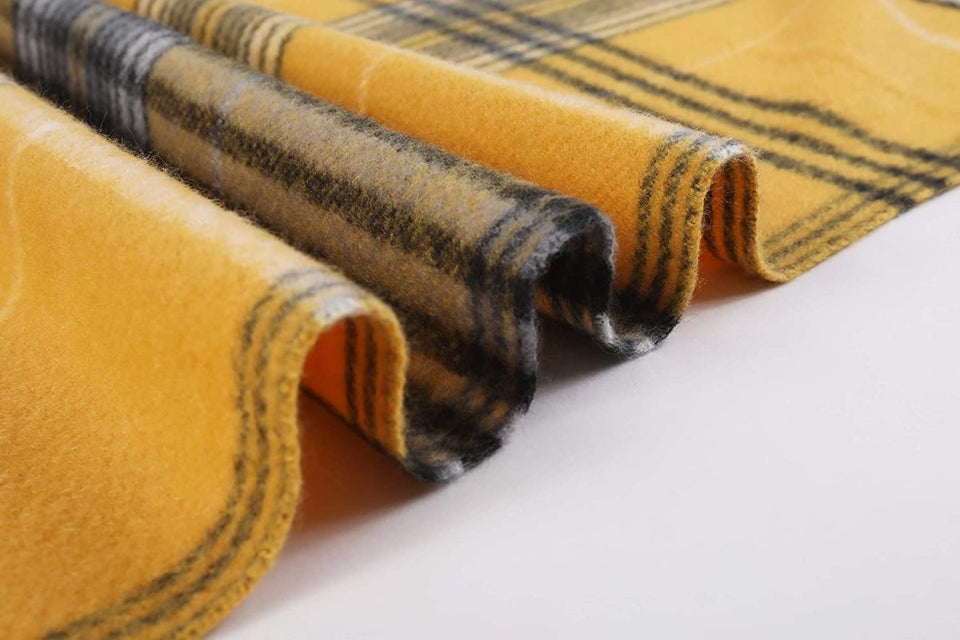 Large Blanket Scarf Cozy Plaid Tartan Wrap Super Soft Shawl Cape - Easy Pickins Store