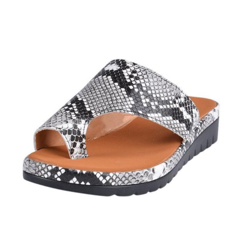 Leather Comfy Platform Flat Sole Soft Big Toe Sandals Orthopedic - Easy Pickins Store
