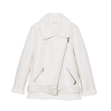 Leather Faux Fur Thicken Warm Slim Coat - Easy Pickins Store