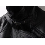 Leather Faux Fur Thicken Warm Slim Coat - Easy Pickins Store