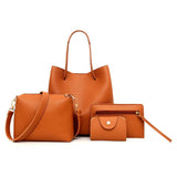 Leather Handbag Tote Purse Shoulder Small Clutches Set of 4 - Easy Pickins Store