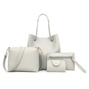 Leather Handbag Tote Purse Shoulder Small Clutches Set of 4 - Easy Pickins Store