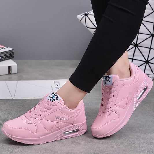 Leather Platform Sneakers Light Weight Vulcanize - Easy Pickins Store