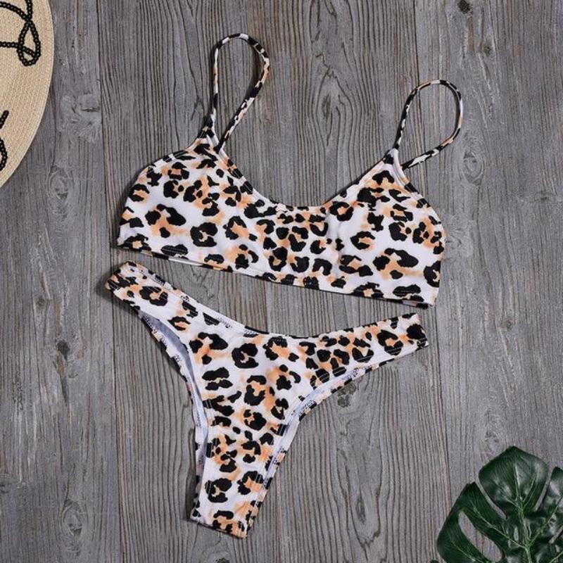 Leopard Bikinis Snake High Cut Beachwear - Easy Pickins Store