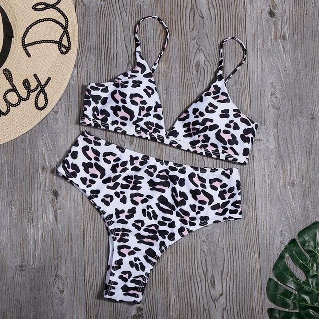 Leopard Bikinis Snake High Cut Beachwear - Easy Pickins Store