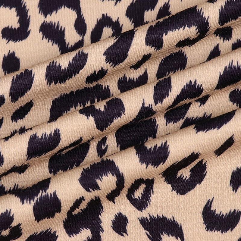 Leopard Print O Neck Long Sleeve T- shirt - Easy Pickins Store