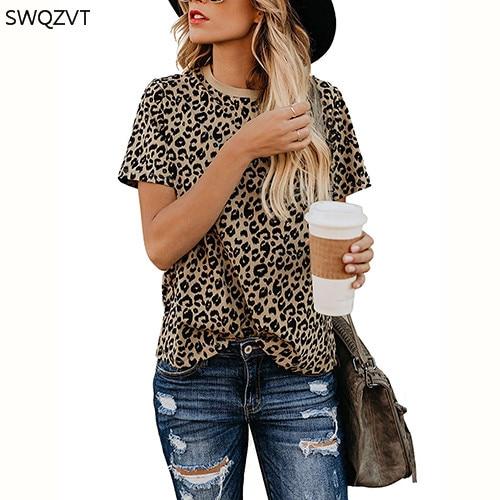 Leopard Print O Neck Long Sleeve T- shirt - Easy Pickins Store
