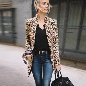 Leopard Printed Long Coat Cardigan - Easy Pickins Store