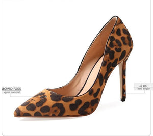 Leopard Pumps Pointed Toe High Heels - Easy Pickins Store
