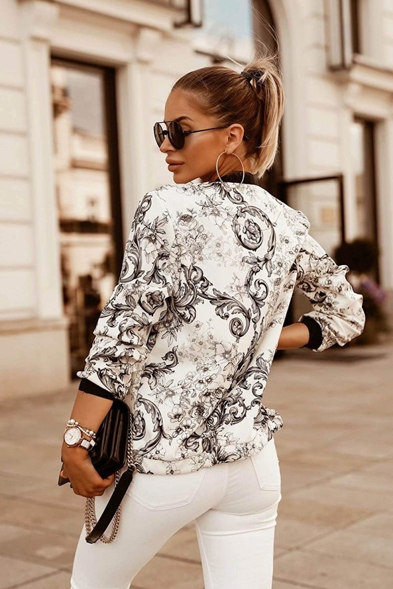Lightweight Zip Up Stand Collar Bomber Jacket - Easy Pickins Store