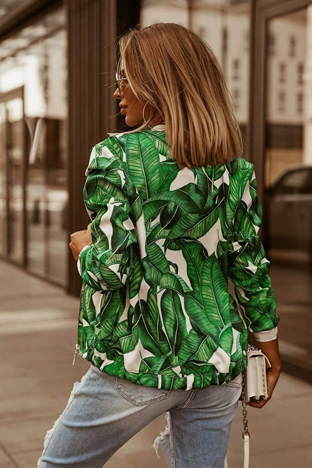 Lightweight Zip Up Stand Collar Bomber Jacket - Easy Pickins Store