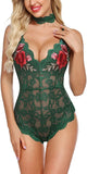 Lingerie Embroidered Lace with Choker One Piece - Easy Pickins Store