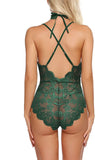 Lingerie Embroidered Lace with Choker One Piece - Easy Pickins Store