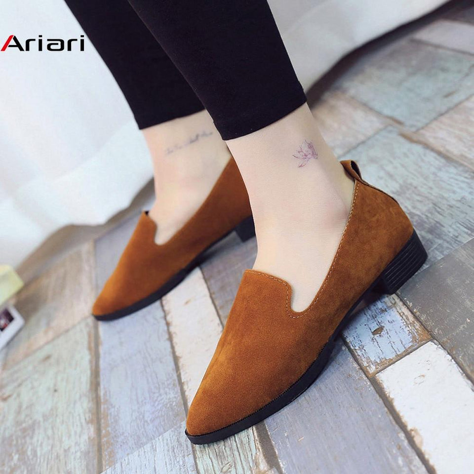 Loafers Casual Suede Slip on Boat Comfortable Ballet Flats - Easy Pickins Store