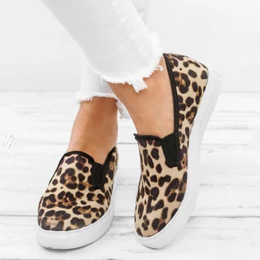 Loafers Leopard Slip on Comfortable Flats - Easy Pickins Store