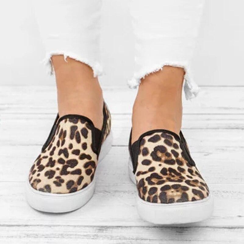 Loafers Leopard Slip on Comfortable Flats - Easy Pickins Store