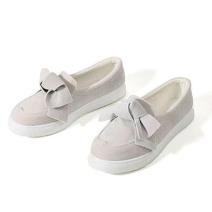 Loafers Platform Slip On Bow tie Sewing - Easy Pickins Store