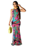 Long Dress Elegant Multicolor Sundress/Long Sleeve Warp Vestido - Easy Pickins Store