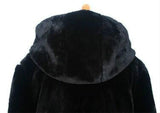 Long Faux Fur Black Plush Warm Coat - Easy Pickins Store