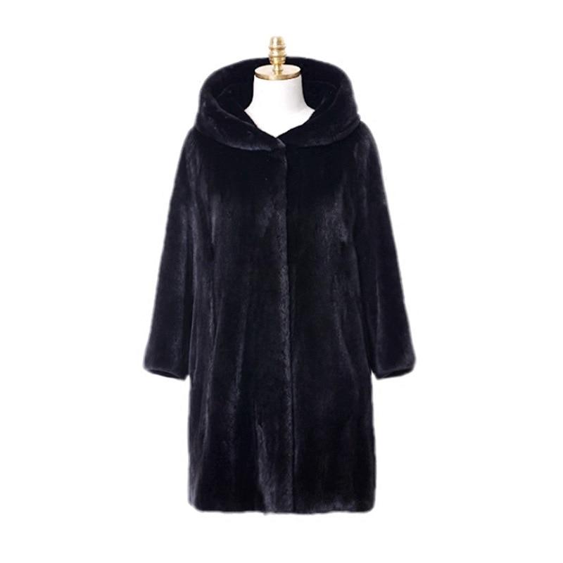 Long Faux Fur Black Plush Warm Coat - Easy Pickins Store