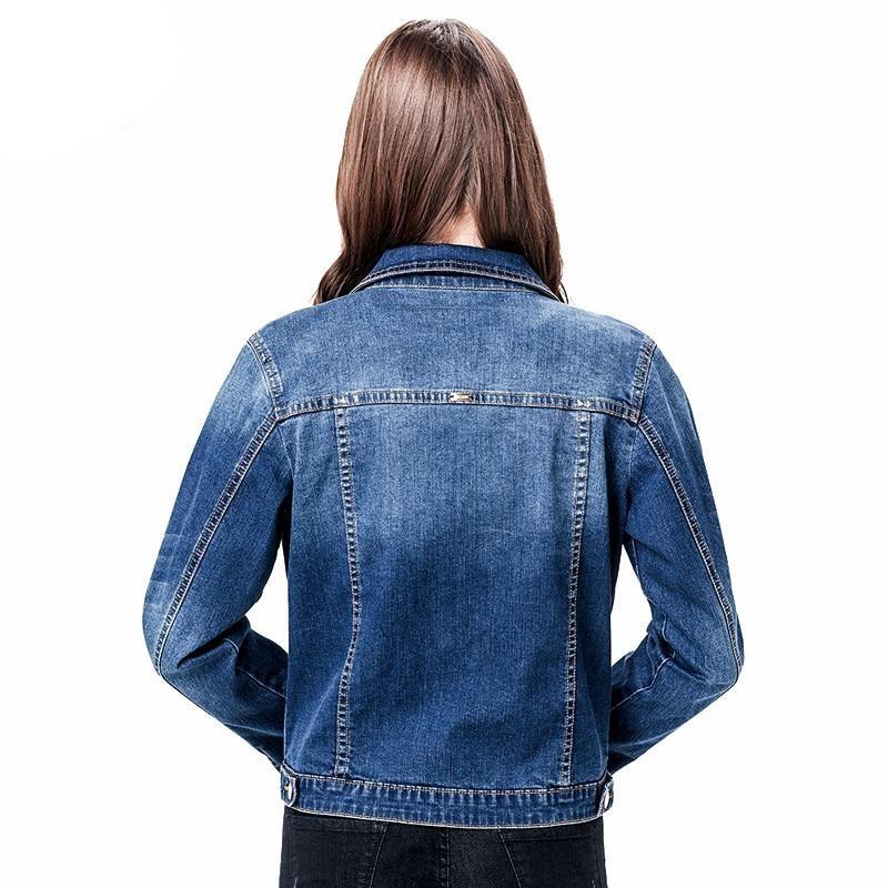 Long Full Sleeves Single Breast Slim Jeans Jacket - Easy Pickins Store