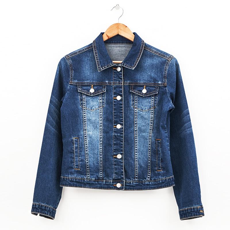 Long Jeans Jacket Full Sleeves Single Breast Slim - Easy Pickins Store