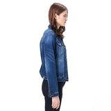 Long Jeans Jacket Full Sleeves Single Breast Slim - Easy Pickins Store