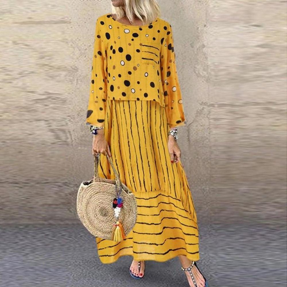 Long Maxi Dot Large Loose Cotton Dress - Easy Pickins Store