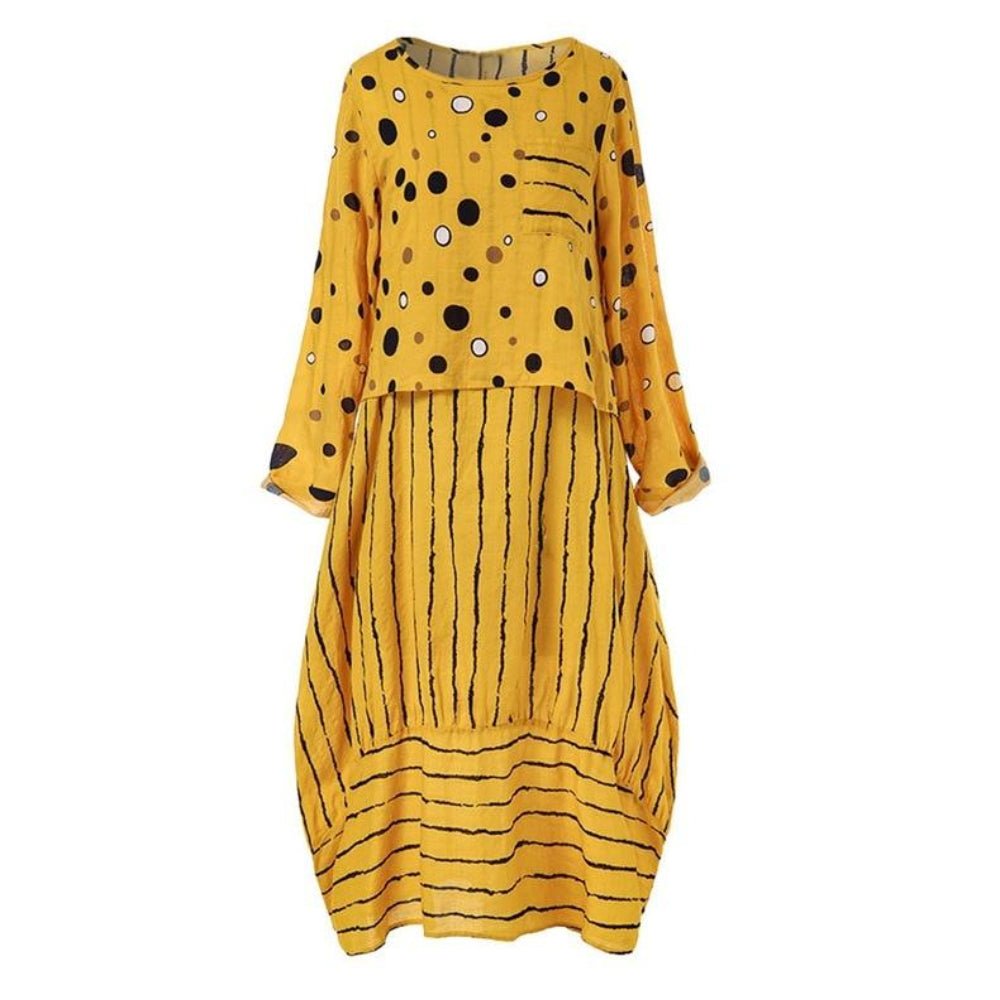 Long Maxi Dot Large Loose Cotton Dress - Easy Pickins Store