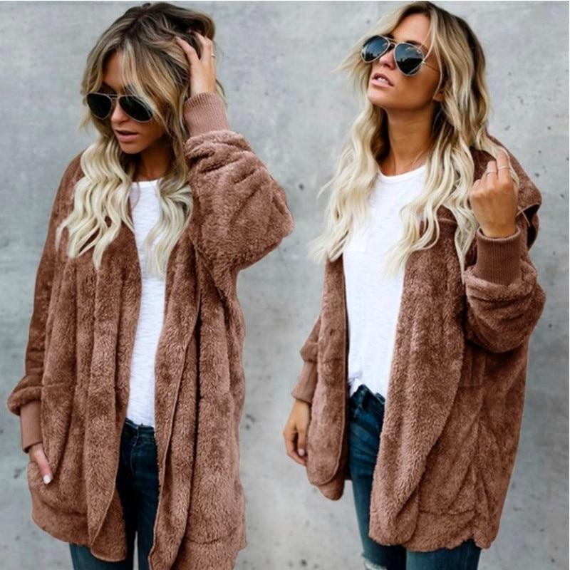 Long Sides Both Side Faux Fur Coat - Easy Pickins Store
