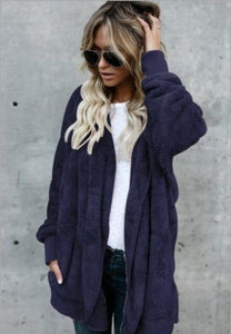 Long Sides Both Side Faux Fur Coat - Easy Pickins Store