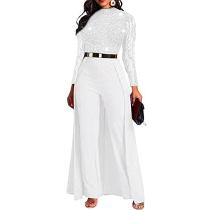 Long Sleeve High Waist Jumpsuit Elegant Slim - Easy Pickins Store