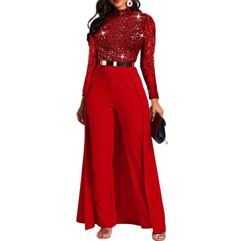 Long Sleeve High Waist Jumpsuit Elegant Slim - Easy Pickins Store