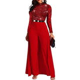 Long Sleeve High Waist Jumpsuit Elegant Slim - Easy Pickins Store