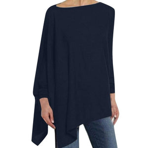 Long Sleeve Irregular Loose Comfortable Elegant Shirt - Easy Pickins Store