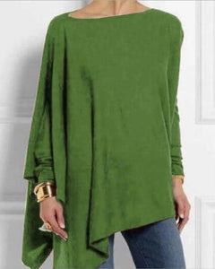 Long Sleeve Irregular Loose Comfortable Elegant Shirt - Easy Pickins Store