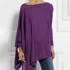 Long Sleeve Irregular Loose Comfortable Elegant Shirt - Easy Pickins Store