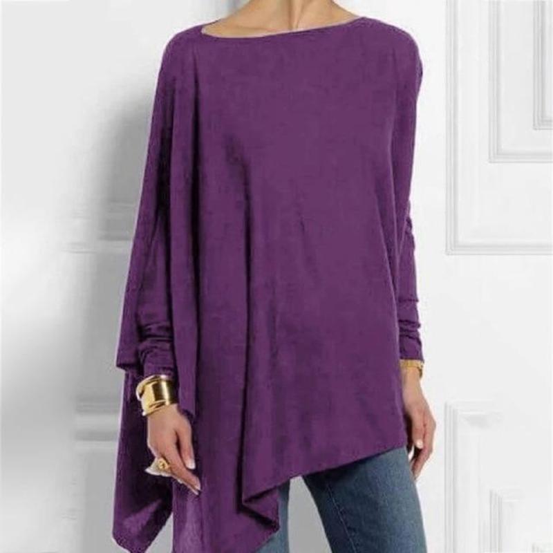 Long Sleeve Irregular Loose Comfortable Elegant Shirt - Easy Pickins Store